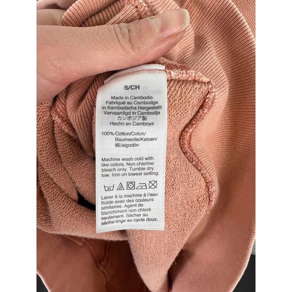 J. Crew Men's French Terry Pullover Hoodie Long Sleeve Stretch Orange Size Small - Picture 5 of 6